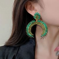 Simple Style Shiny Geometric Alloy Inlay Rhinestones Women's Earrings Necklace main image 1