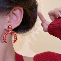 Simple Style Shiny Geometric Alloy Inlay Rhinestones Women's Earrings Necklace main image 4