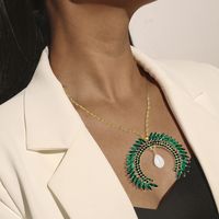 Simple Style Shiny Geometric Alloy Inlay Rhinestones Women's Earrings Necklace main image 6