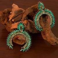 Simple Style Shiny Geometric Alloy Inlay Rhinestones Women's Earrings Necklace sku image 3