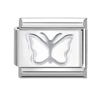 1 Piece 10*9mm Titanium Steel Heart Shape Flower Butterfly Polished Bracelet Module sku image 12