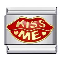 1 Piece 10*9mm 304 Stainless Steel Lips Letter Polished Italian Charms sku image 2
