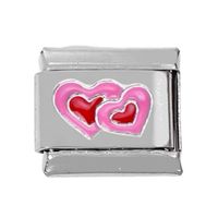 1 Piece 304 Stainless Steel Zircon Heart Shape Polished Bracelet Module sku image 1
