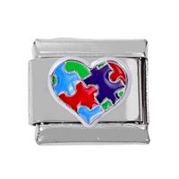 1 Piece 304 Stainless Steel Zircon Heart Shape Polished Bracelet Module sku image 6