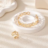 Elegant Romantic Commute Hexagram Star Alloy Wholesale Rings Bracelets Jewelry Set main image 4
