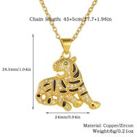 Wholesale Simple Style Classic Style Animal Cartoon Character Copper Inlay Rhinestones Pendant Necklace main image 3