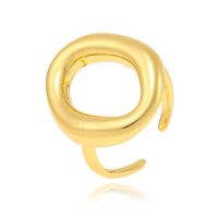 Copper Gold Plated Simple Style Classic Style Plating Solid Color Rings main image 2