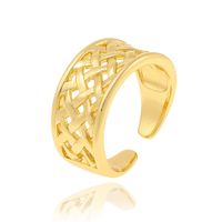 Copper Gold Plated Simple Style Classic Style Plating Solid Color Rings main image 5