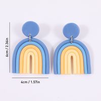 1 Pair Simple Style U Shape Handmade Soft Clay Drop Earrings sku image 1