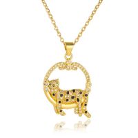 Wholesale Simple Style Classic Style Animal Cartoon Character Copper Inlay Rhinestones Pendant Necklace main image 4