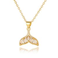 Wholesale Elegant Heart Shape Copper Inlay Zircon Pendant Necklace main image 3
