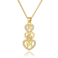 Wholesale Elegant Heart Shape Copper Inlay Zircon Pendant Necklace sku image 8