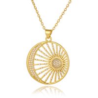 Wholesale Elegant Heart Shape Copper Inlay Zircon Pendant Necklace sku image 12