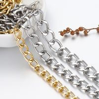 1 Piece 6mm 7mm  8mm Aluminum Solid Color Polished Chain main image 1