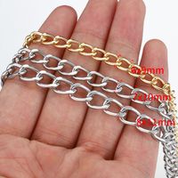 1 Piece 6mm 7mm  8mm Aluminum Solid Color Polished Chain main image 3