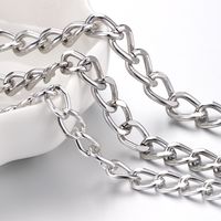 1 Piece 6mm 7mm  8mm Aluminum Solid Color Polished Chain main image 2