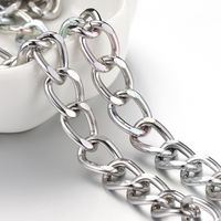 1 Piece 6mm 7mm  8mm Aluminum Solid Color Polished Chain sku image 2