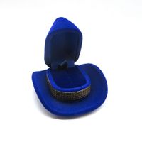 Cartoon Style Cowboy Hat Plastic Flocking Jewelry Boxes sku image 5