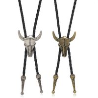 Retro Horns Pu Leather Alloy Unisex Necklace main image 3