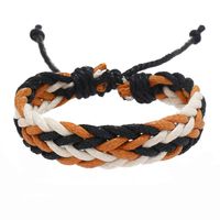 Retro Rhombus Cotton And Linen Handmade Unisex Drawstring Bracelets sku image 2