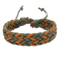 Retro Rhombus Cotton And Linen Handmade Unisex Drawstring Bracelets sku image 1