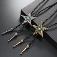 Retro Star Pu Leather Alloy Unisex Bolo Tie Necklaces main image 1