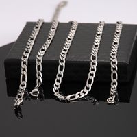 304 Stainless Steel Basic Modern Style Commute Polishing Geometric Solid Color Bracelets Necklace main image 3