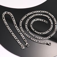 304 Stainless Steel Basic Modern Style Commute Polishing Geometric Solid Color Bracelets Necklace sku image 1