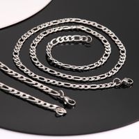 304 Stainless Steel Basic Modern Style Commute Polishing Geometric Solid Color Bracelets Necklace main image 7