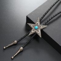 Retro Estrella Cuero Sintético Aleación Unisexo Collares Bolo Tie main image 3