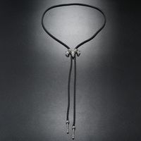 Casual Geometric Pu Leather Alloy Unisex Bolo Tie Necklaces sku image 1