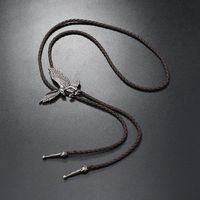 Simple Style Wolf Alloy Leather Rope Unisex Tie sku image 10