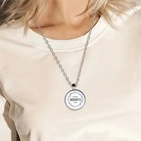 Elegant Sweet Simple Style Letter Alloy Inlay Glass Silver Plated Mother'S Day Women's Pendant Necklace main image 1