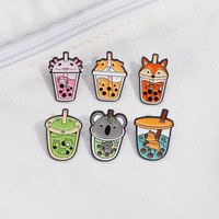 Cartoon Style Modern Style Animal Cup Alloy Stamping Stoving Varnish Plating Women's Brooches main image 1