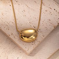 304 Stainless Steel Gold Plated Simple Style Commute Plating Solid Color Pendant Necklace main image 2