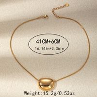 304 Stainless Steel Gold Plated Simple Style Commute Plating Solid Color Pendant Necklace sku image 1