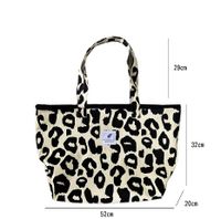 Women's Canvas Cheetah Print Elegant Classic Style Sports Open Shoulder Bag main image 2