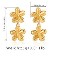 1 Pair Elegant Lady Sweet Geometric Flower Plating Copper 18K Gold Plated Ear Studs main image 2