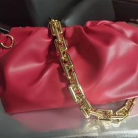 Women's Medium Pu Leather Solid Color Streetwear Cloud Shape Lock Clasp Underarm Bag sku image 10