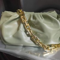 Women's Medium Pu Leather Solid Color Streetwear Cloud Shape Lock Clasp Underarm Bag sku image 12
