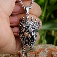 1 Piece 316 Stainless Steel  18K Gold Plated Lion Polished Pendant main image 5