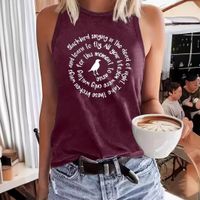 Women's Racerback Tank Tops Tank Tops Printing Streetwear Letter Bird main image 6