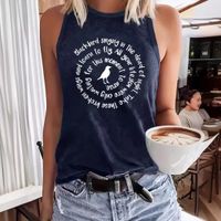 Women's Racerback Tank Tops Tank Tops Printing Streetwear Letter Bird main image 2