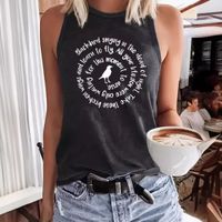 Women's Racerback Tank Tops Tank Tops Printing Streetwear Letter Bird main image 3