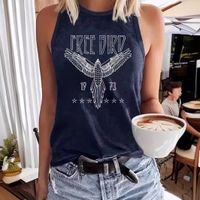 Women's Racerback Tank Tops Tank Tops Printing Streetwear Letter Bird main image 1