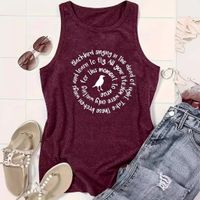 Women's Racerback Tank Tops Tank Tops Printing Streetwear Letter Bird main image 4