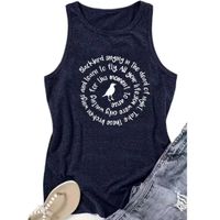 Women's Racerback Tank Tops Tank Tops Printing Streetwear Letter Bird main image 5