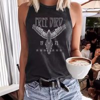 Women's Racerback Tank Tops Tank Tops Printing Streetwear Letter Bird main image 3