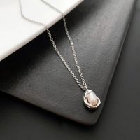 Colliers De Perles Élégants En Acier Au Titane Géométrique sku image 1