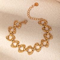 Casual Basic Classic Style Solid Color 304 Stainless Steel Gold Plated Bracelets In Bulk main image 1